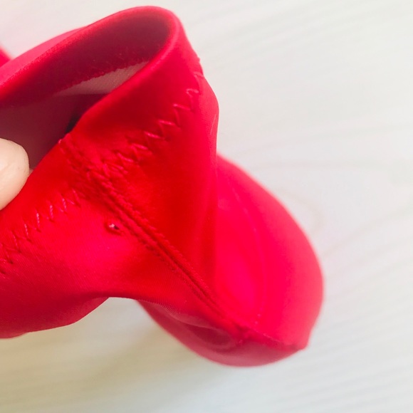 Aquazzura So Me Ankle Booties Red Satin NEW 7 - Picture 6 of 8